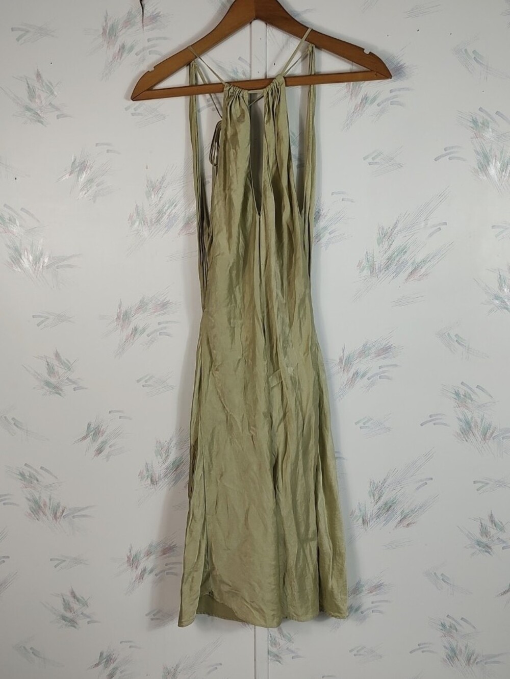Vintage Victoria's Secret Sage Green Silk Slip Dress Small